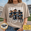 Custom 90s Bootleg Senior Football Mom Shirt, Retro Player Photo Tee
