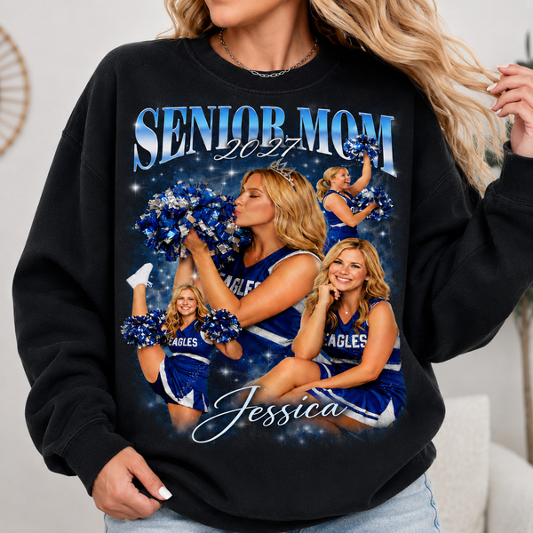 Custom Senior Mom 2027 Shirt, Personalized Senior Night Sports Mom Sweatshirt