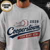 Custom Cooperstown Baseball Shirt, Personalized Team Name Tee, Retro Tournament Style 2026