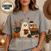 Personalized Fall Ghost Shirt, Custom Halloween Pumpkin Spice Tee