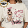 Personalized Class of 2027 Shirt, Custom Senior Mom Photo Tee