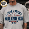 Personalized Baseball Shirt, Custom Cooperstown Team Tee, Retro Tournament Style 2026