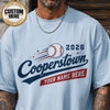 Custom Cooperstown Baseball Shirt, Personalized Team Name Tee, Retro Tournament Style 2026