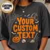 Personalized Halloween Shirt, Custom Text Pumpkin Witch Tee