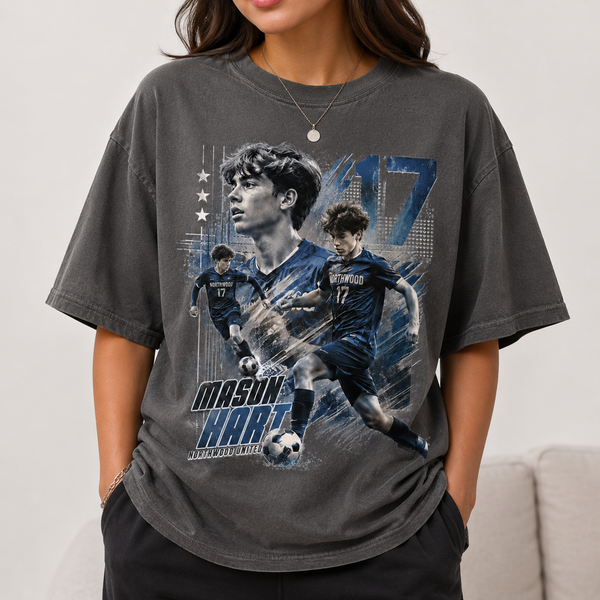 Custom Soccer Dad Shirt, Personalized Player Graphic Tee With Name & Number