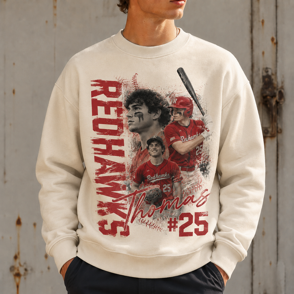 Custom Baseball Player Shirt, Personalized Team Name & Number Tee, Bootleg Style
