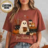 Personalized Fall Ghost Shirt, Custom Halloween Pumpkin Spice Tee