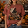 Vintage Halloween Cat Shirt, Black Cat Witch & Pumpkin Trick or Treat Tee