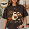 Personalized Fall Ghost Shirt, Custom Halloween Pumpkin Spice Tee