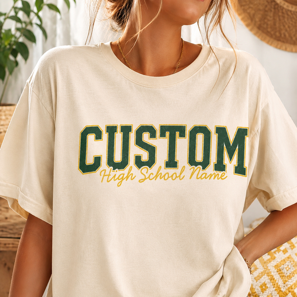 Custom Mascot T-Shirt, Personalized School Spirit Tee, Varsity Team Graphic Shirt