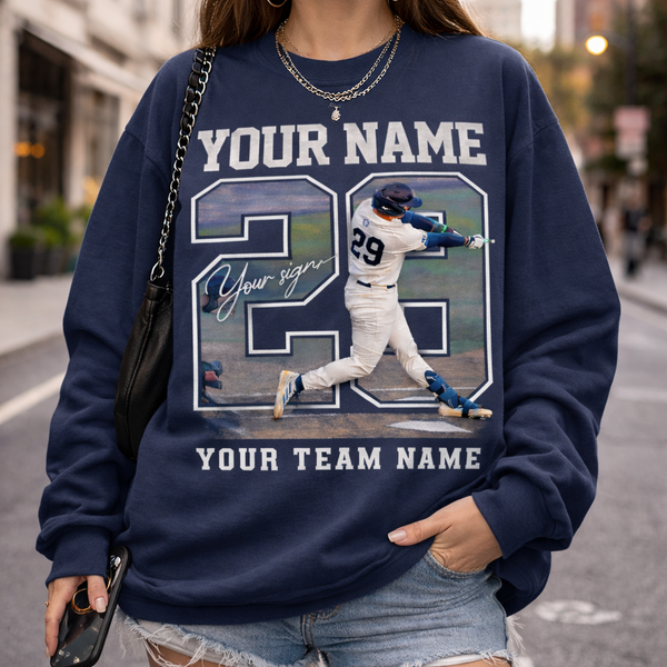 Custom Sports Photo Shirt, Personalized Player Name Number Tee, Youth Athlete Apparel, Picture Design