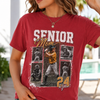 Custom Baseball Senior Mom Shirt, Vintage Player Photo Collage Bootleg Tee