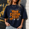 Personalized Halloween Shirt, Custom Text Pumpkin Witch Tee