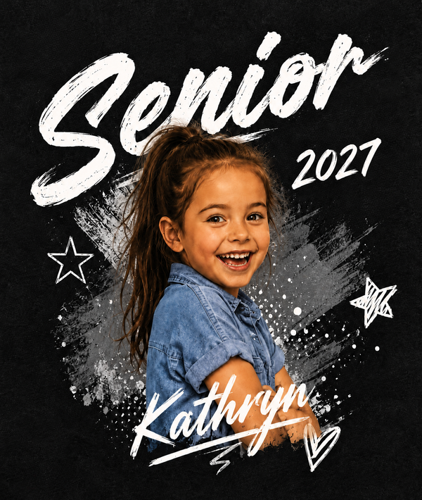 Personalized Senior Photo Shirt 2027, Vintage Graduate Picture Tee, Class of 2027