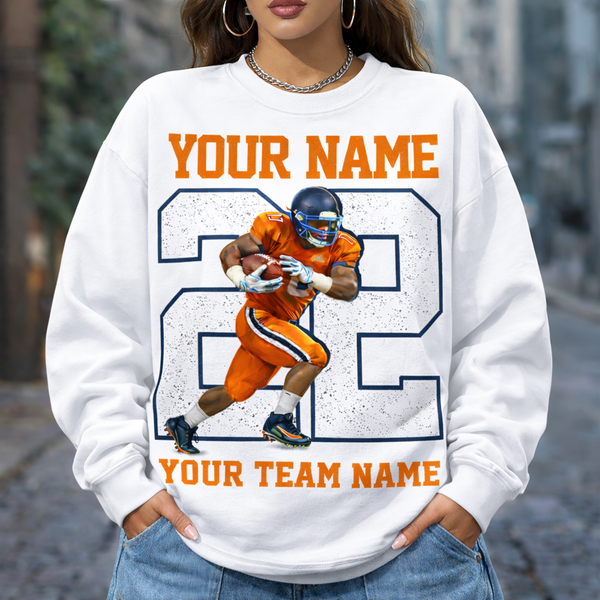 Custom Sport Photo Shirt, Personalized Player Name & Number Tee, Baseball Football Volleyball