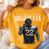 Custom Photo Football Player Shirt, Retro Bootleg Style, I'll Always Be Your Biggest Fan Tee
