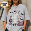 Personalized Halloween Ghost Shirt, Custom Name Pink Ghost Tee, Cute Goth Style