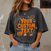 Personalized Halloween Shirt, Custom Text Pumpkin Witch Tee