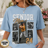 Custom Baseball Senior Mom Shirt, Vintage Player Photo Collage Bootleg Tee