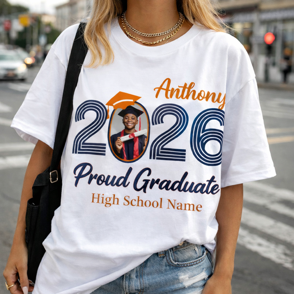 Custom Graduation 2026 Shirt, Personalized Class of 2026 Senior Tee, Matching Family Graduation Gift
