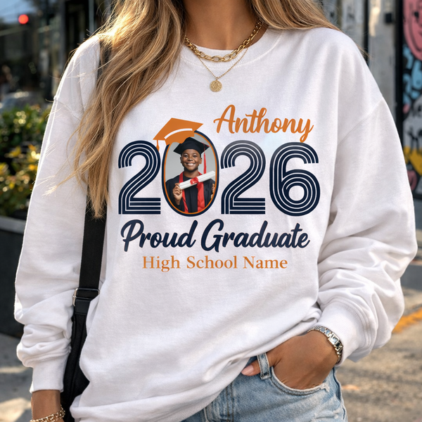 Custom Graduation 2026 Shirt, Personalized Class of 2026 Senior Tee, Matching Family Graduation Gift