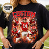 Custom Football Family Shirt, Personalized Player Photo Tee With Name & Number