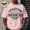 Personalized Baseball Shirt, Custom Cooperstown Team Tee, Retro Tournament Style 2026