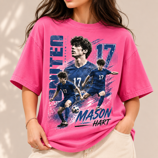 Personalized Soccer Player Shirt, Custom Team Name Tee, School Spirit Style