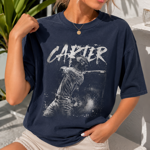 Personalized Baseball Player Shirt, Custom Name & Team Tee, Retro 90s Bootleg Style