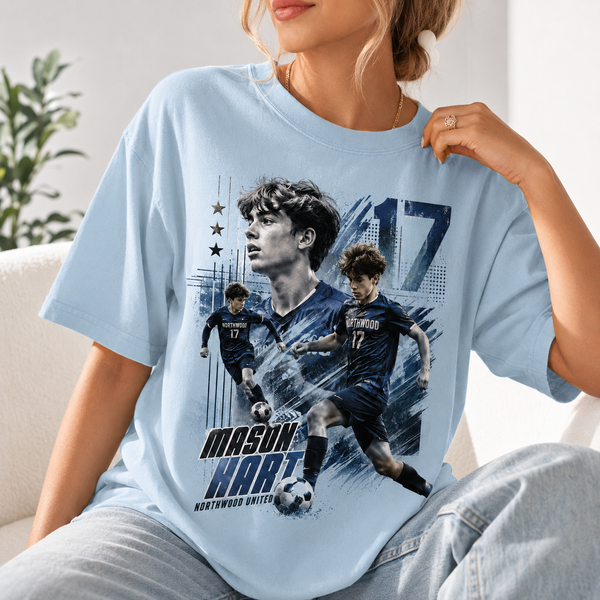 Custom Soccer Dad Shirt, Personalized Player Graphic Tee With Name & Number