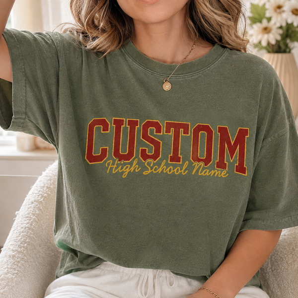 Custom Mascot T-Shirt, Personalized School Spirit Tee, Varsity Team Graphic Shirt