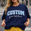 Custom Varsity Letter Shirt, Personalized College Crewneck, Custom Name University Pullover