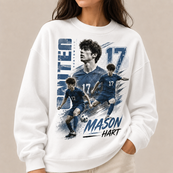 Personalized Soccer Player Shirt, Custom Team Name Tee, School Spirit Style