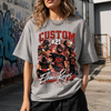 Custom Football Shirt, Personalized Family Player Photo Tee With Name & Number