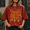Personalized Halloween Shirt, Custom Text Pumpkin Witch Tee