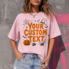 Personalized Halloween Shirt, Custom Text Pumpkin Witch Tee