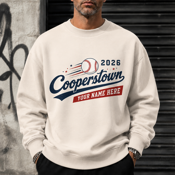 Custom Cooperstown Baseball Shirt, Personalized Team Name Tee, Retro Tournament Style 2026