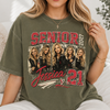 Custom 2027 Senior Football Mom Bootleg Shirt, Player Photo Tee With Name & Jersey Number
