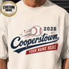 Custom Cooperstown Baseball Shirt, Personalized Team Name Tee, Retro Tournament Style 2026