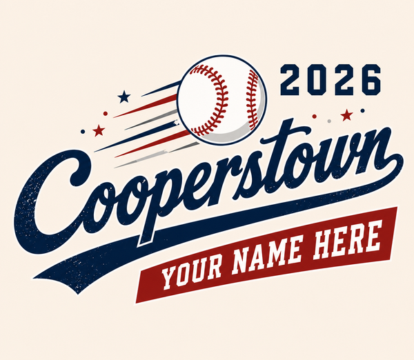Custom Cooperstown Baseball Shirt, Personalized Team Name Tee, Retro Tournament Style 2026