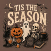 Tis The Season Halloween Shirt, Vintage Ghost Pumpkin Skeleton Tee