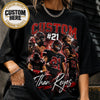 Custom Football Shirt, Personalized Family Player Photo Tee With Name & Number