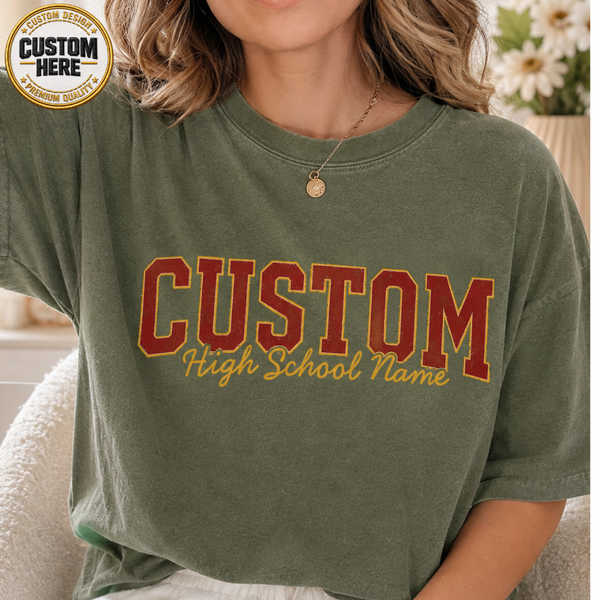 Custom Mascot T-Shirt, Personalized School Spirit Tee, Varsity Team Graphic Shirt