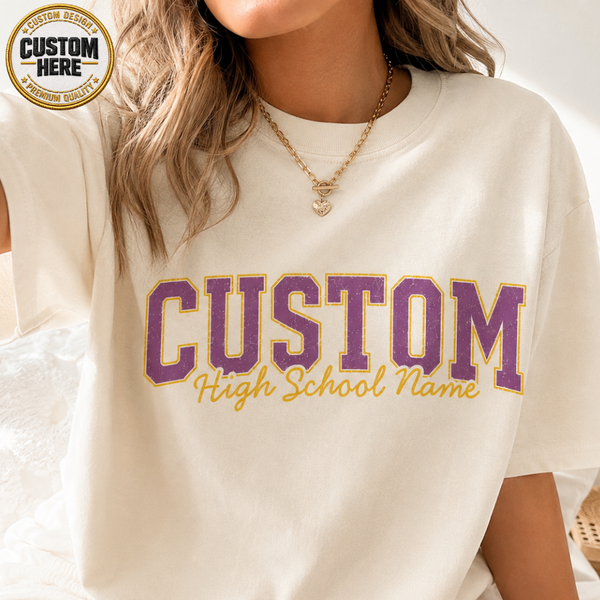 Custom Mascot T-Shirt, Personalized School Spirit Tee, Varsity Team Graphic Shirt
