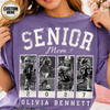 Personalized 2027 Senior Bootleg Football Shirt, Custom Football Mom Tee With Name & Number