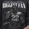 Custom Photo Football Player Shirt, Retro Bootleg Style, I'll Always Be Your Biggest Fan Tee