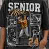 Custom Baseball Senior Mom Shirt, Vintage Player Photo Collage Bootleg Tee