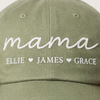 Custom Mama Hat with Kids Names, Personalized 3D Puff Embroidered Cap, New Mom Gift