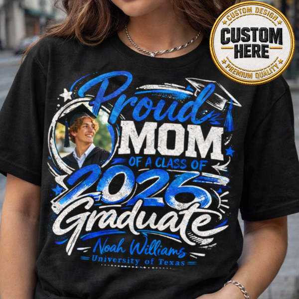 Matching Class of 2025 Family Graduation Shirts, Custom Proud Mom Dad Graduate Tee, Personalized Senior Family Squad Shirt