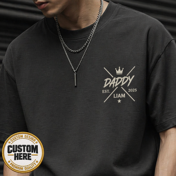 Personalized Dad T-Shirt, Custom Father’s Day Gift for Him